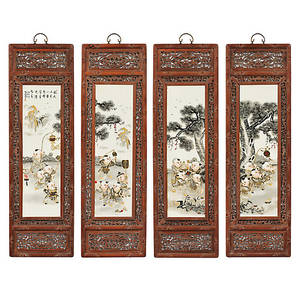 PANELER, 4 st, Kina, daterade 1906.