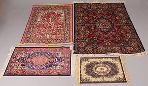 MATTOR, 4 st, Orientaliska, av silketyp.