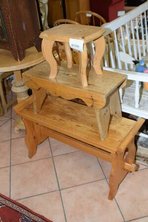 Pall furu 3 st, L 90, 60 samt 30 cm