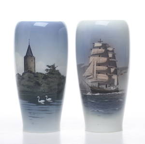 VASER, 2 st, porslin, Royal Copenhagen.
