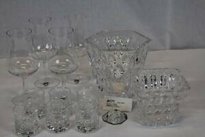 ORREFORS 2 SKÅLAR, 4 VINPROVARGLAS MM