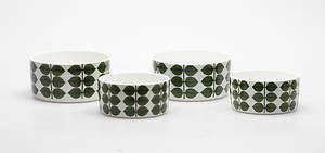 SKÅLAR, 4 st, flintgods, Berså, Stig Lindberg, Gustavsberg.