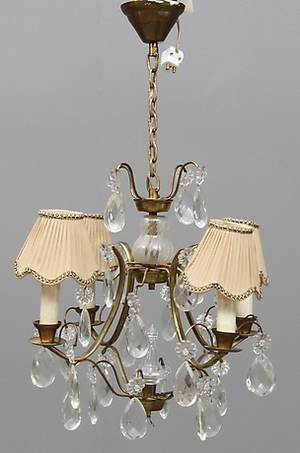 LJUSKRONA, 4 ljusarmar, rokokostil, 1900-tal.