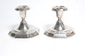 LJUSSTAKAR, 1 par, silver  Senbarockstil, 1900-tal.