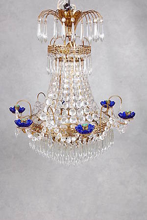 LJUSKRONA, empirestil,1900-talets mitt, höjd 70 cm.