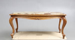 SOFFBORD med stenskiva, rokokostil, 1900-tal.