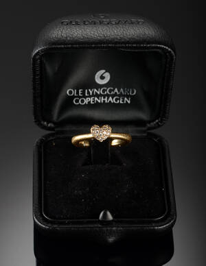 Ole Lynggaard. Hjertering med brillanter ca 0.27 ct