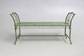 TRÄDGÅRDSBÄNK, grönlackerad metall, 2000 tal.