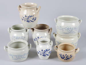 KRUS, 8 stycken, blåvita.