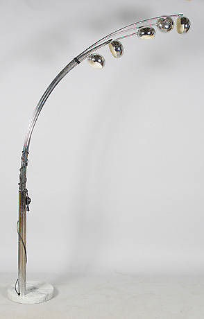 GOLVLAMPA, 5-armad, krommarmor.