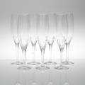 CHAMPAGNEGLAS, 7 st, kristall, Prelude, Nils Landberg, Orrefors.