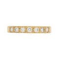RING, 18k rödguld med 7 diamanter, totalt ca 0,21ct. 3,8 gram.