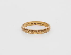 RING, guld 23k, vikt ca 4.8 gram.