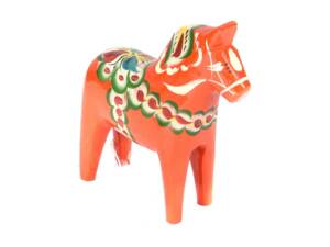 Dalahäst, handmålad, höjd