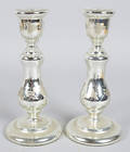 LJUSSTAKAR, 1 par, fattigmanssilver, 19002000-tal.