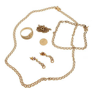 DIVERSE GULDFÖREMÅL, 18k, 22 gram.