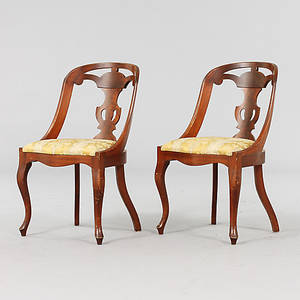 GÖTEBORGSSTOLAR, ett par, 1900-tal.