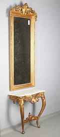 SPEGEL MED KONSOLBORD, nyrokoko, 1800-talets slut.