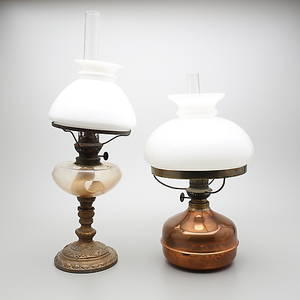 FOTOGENLAMPOR 2, bl.a koppar, 181900-tal.