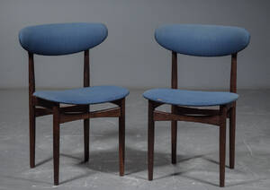 Par stole af palisander, betræk af uld, 19501960erne 2