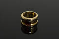 Goldring 18kt. mit Granat in Phantasieschliff