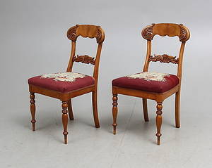 STOLAR, ett par, senempire, 1800-tal.