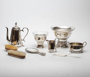 PARTI NYSILVERFÖREMÅL, 9 delar.