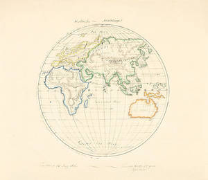 KARTBLAD, handkolorerad, daterad 1826.