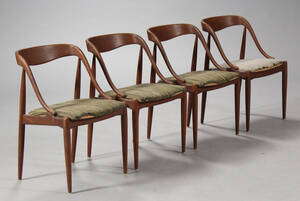Johannes Andersen. Spisestole, teaktræ, model 16 4