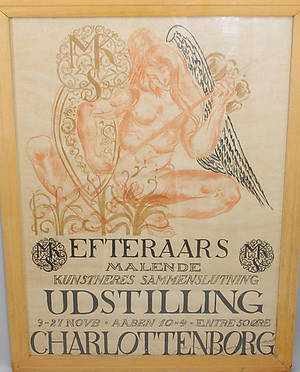 UTSTÄLLNINGSAFFISCH, Charlottenborg.