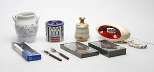 KERAMIK mm, 17 delar bl.a. KNIVAR och GAFFLAR, Opus, Tias Eckhoff, Lundtofte, Rörstrand, Höganäs, Upsala EkebyGefle, Diabelle, Guldi.