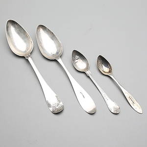 BESTICK, 4 delar, silver, 85 gram, 1800-tal.