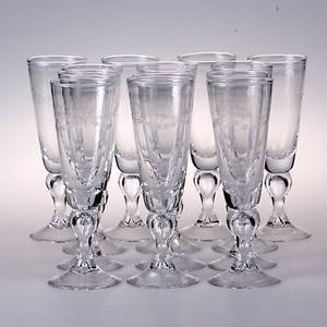 CHAMPAGNEGLAS, 13 st, Antik, Reijmyre.