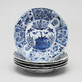 FAT, 5 st, porslin, Kina, Kangxi1662-1722.