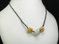 Diamantkette mit filigranen Silberelementen