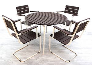 .TRÄDGÅRDSGRUPP, 5 delar, 1900-tal.