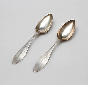 SKEDAR, 2 st, silver, Linköping, 1833-1840, vikt ca. 109,2 gram.