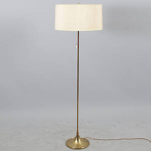 GOLVLAMPA,  mässing, Bergboms.