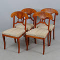 STOLAR, 4 stycken, mahogny, empirestil.