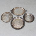 BRICKOR OCH FAT, 4 st, nysilver, 1900-tal.