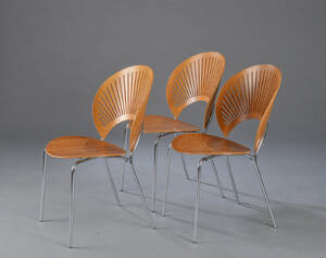 Nanna Ditzel, tre Trinidad stole, model 3298, kirsebær 3 