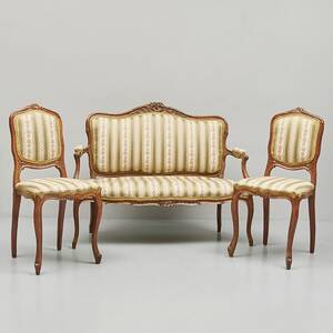 Soffa, 2 stolar