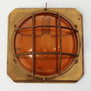 VÄGGLAMPA, delvis mässing, för skepp