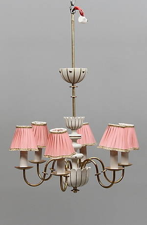 TAKLAMPA, med 6 ljuspunkter, 1900-tal.