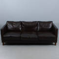 SOFFA, brunt skinn, modern design.