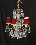 LJUSKRONA, barockstil, 1900-tal. Höjd utan kedja 62 cm.