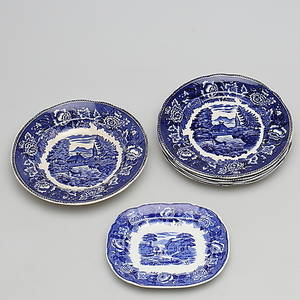 PARTI PORSLIN. 7 delar. Malmö, Rörstrand. Sekelskiftet 18001900.