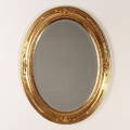 SPEGEL, empirestil, förgylld, oval form, 1900-tal.