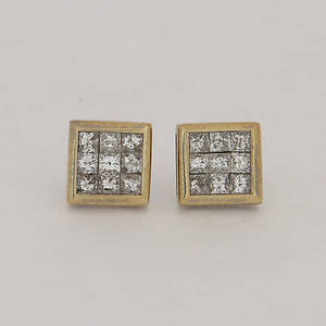 ÖRHÄNGEN, 1 par, 14k rödguld med diamanter, totalt ca 2,00 ct.