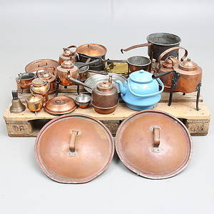 PARTI KOPPAR m.m, 29 delar, 181900-tal.